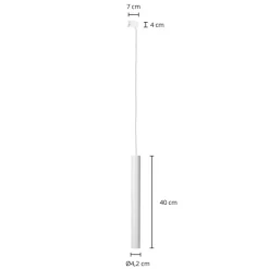 Skinnesystem ^ Arcchio Ejona skinnependel hvid E27 4/40cm
