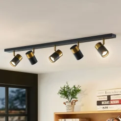 Arcchio Gang|Loftlamper > Evaro spot, guldring bagtil, 5 lyskilder