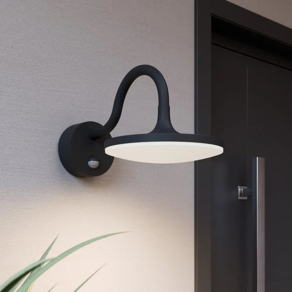Væglampe Med Sensor|Terrassebelysning ^ Arcchio Fineria udendørs LED-væglampe med sensor