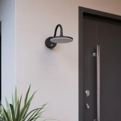 Væglampe Med Sensor|Terrassebelysning ^ Arcchio Fineria udendørs LED-væglampe med sensor