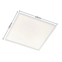 Arbejdsrum/Kontor|Indbygningsspots ^ Arcchio forsænket panel Vinas, 62 cm, hvid, aluminium, CCT
