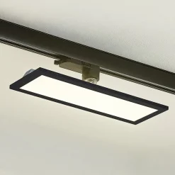 Arbejdsrum/Kontor|Skinnesystem ^ Arcchio Hairis LED-panel, 30 cm, sort, 4000 K