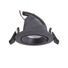 Arcchio Indbygningsspots > Harcos LED-downlight, sort, Ø 11 cm, 4.000K