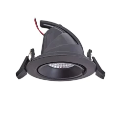 Arcchio Indbygningsspots > Harcos LED-downlight, sort, Ø 11 cm, 4.000K