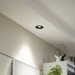 Arcchio Indbygningsspots > Harcos LED-downlight, sort, Ø 11 cm, 4.000K