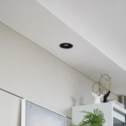 Arcchio Indbygningsspots > Harcos LED-downlight, sort, Ø 11 cm, 4.000K