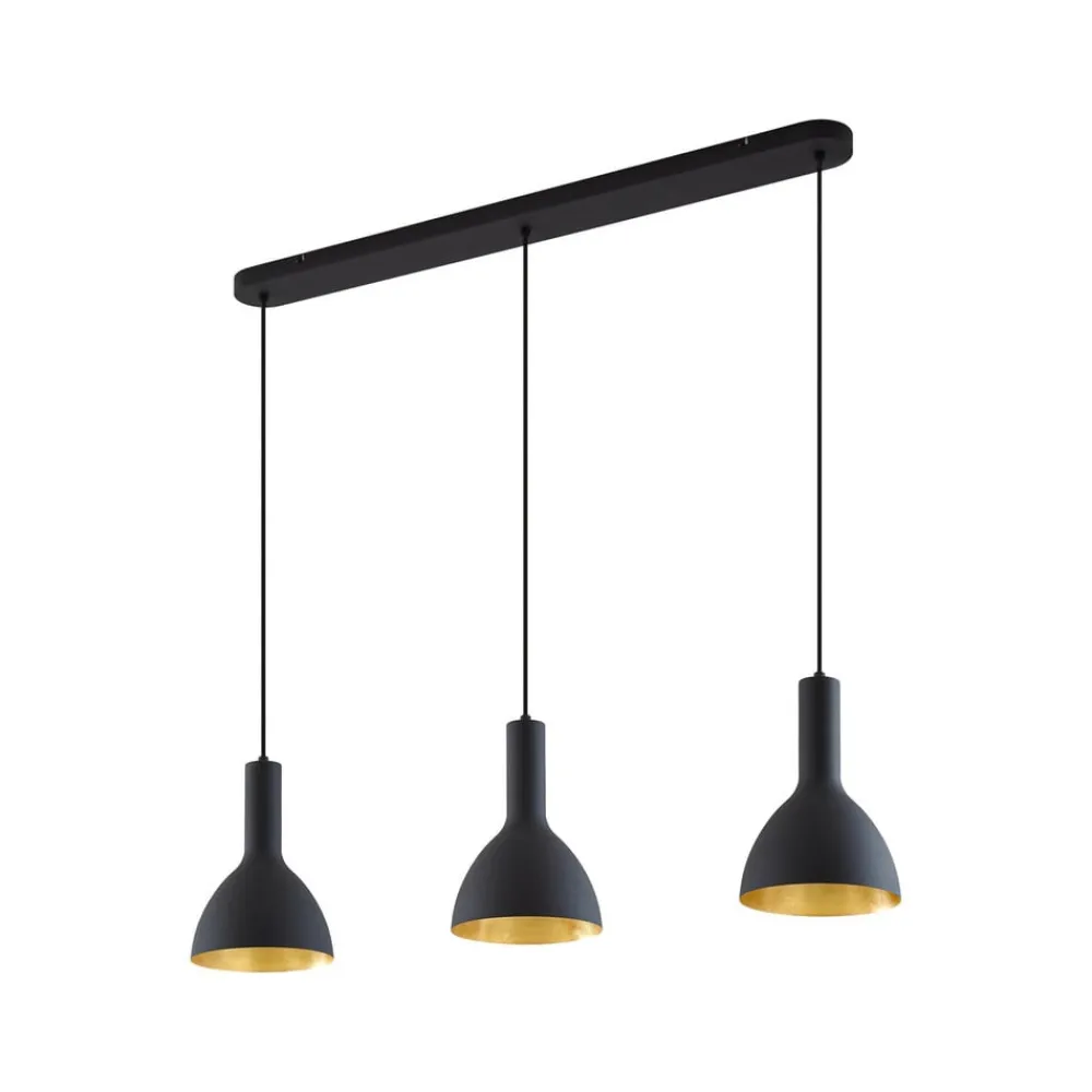 Pendellamper|Pendellamper ^ Arcchio hængelampe Cosmina, 3 lyskilder, længde 90 cm, sort