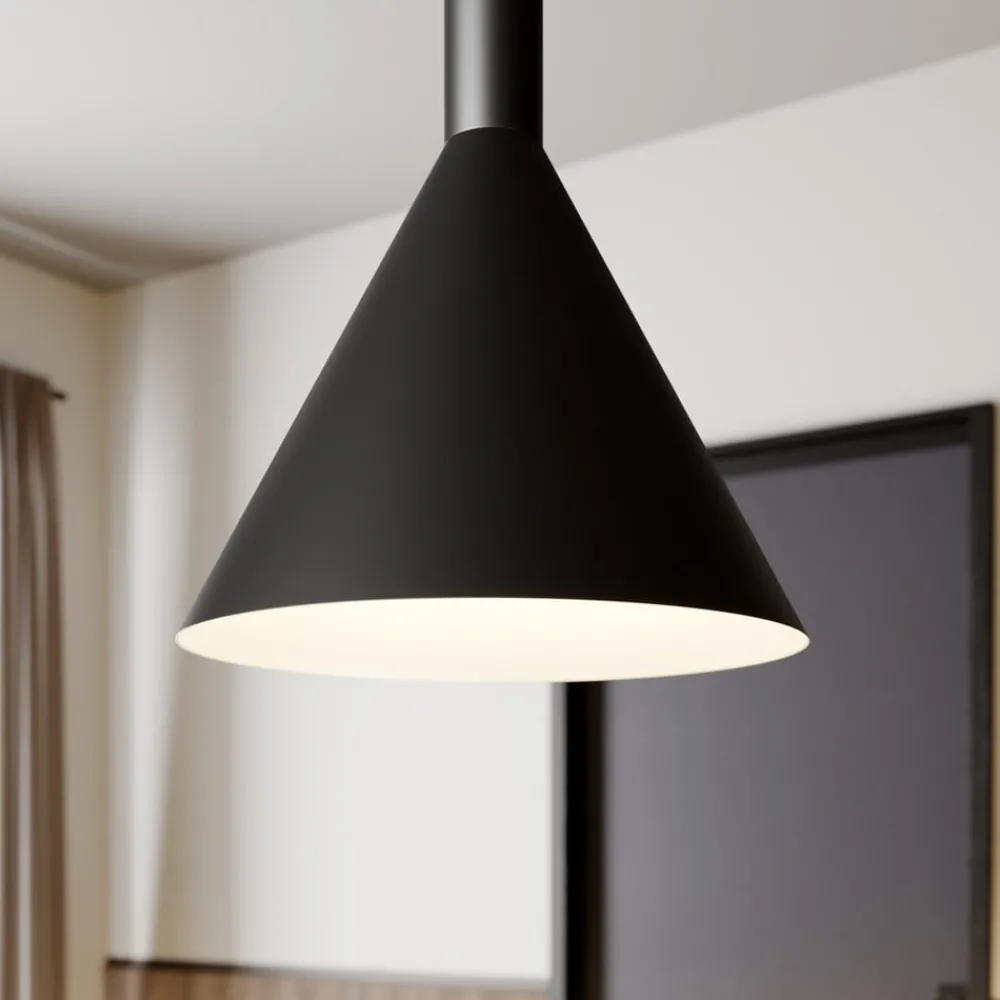 Pendellamper|Pendellamper ^ Arcchio Hængelampe Tadej, 4 lyskilder, sort-hvid, metal, E27