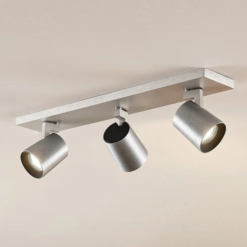 Loftlamper|Loftlamper ^ Arcchio Iavo-loftspot, kantet, alu, 3 lyskilder