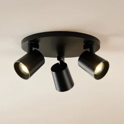 Arcchio Loftlamper|Spotlights > Iavo-loftspot, rund, 3 lyskilder, sort