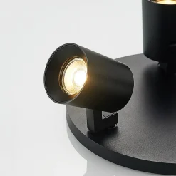 Arcchio Loftlamper|Spotlights > Iavo-loftspot, rund, 3 lyskilder, sort