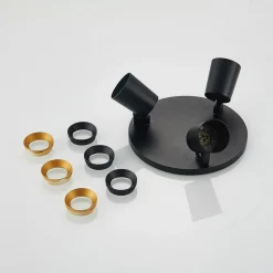 Arcchio Loftlamper|Spotlights > Iavo-loftspot, rund, 3 lyskilder, sort