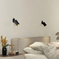 Arcchio Indbygningsspots|Spotlights > indbygningsspot Davin, sort, cylinder, sæt med 2 stk