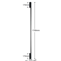 Arcchio Væglamper > Ivano LED-væglampe, 170 cm, sort