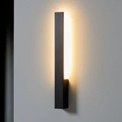 Arcchio Gang|Pendellamper > Ivano LED-væglampe, 42,5 cm, sort, metal