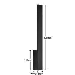 Arcchio Gang|Pendellamper > Ivano LED-væglampe, 42,5 cm, sort, metal