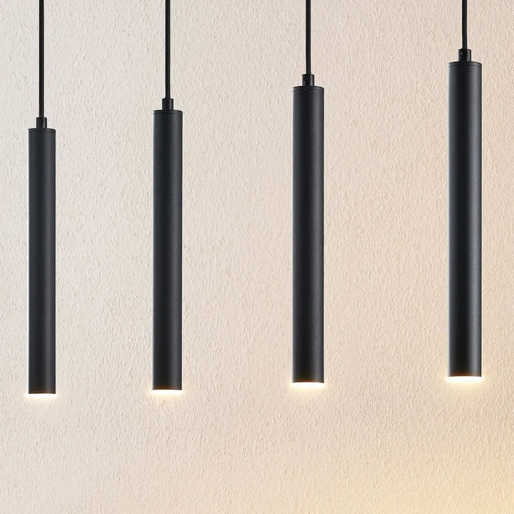 Arcchio Pendellamper|Pendellamper > Kammeron LED-hængelampe, sort, metal, 80 cm