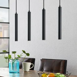 Arcchio Pendellamper|Pendellamper > Kammeron LED-hængelampe, sort, metal, 80 cm