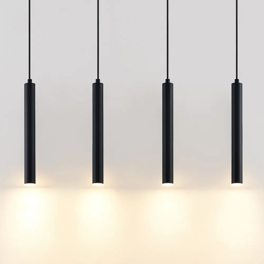 Arcchio Pendellamper|Pendellamper > Kammeron LED-hængelampe, sort, metal, 80 cm