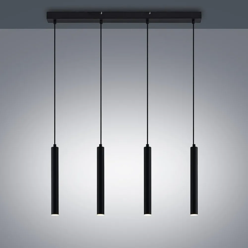 Arcchio Pendellamper|Pendellamper > Kammeron LED-hængelampe, sort, metal, 80 cm