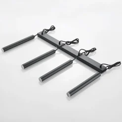 Arcchio Pendellamper|Pendellamper > Kammeron LED-hængelampe, sort, metal, 80 cm