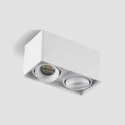 Gang|Loftlamper ^ Arcchio Kubika downlight, 19 cm, hvid, 2 lyskilder, metal