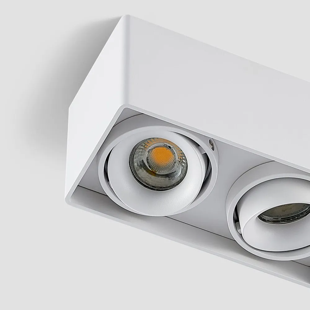 Gang|Loftlamper ^ Arcchio Kubika downlight, 19 cm, hvid, 2 lyskilder, metal