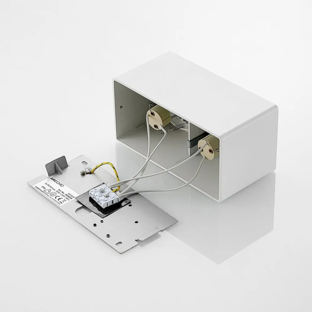 Gang|Loftlamper ^ Arcchio Kubika downlight, 19 cm, hvid, 2 lyskilder, metal