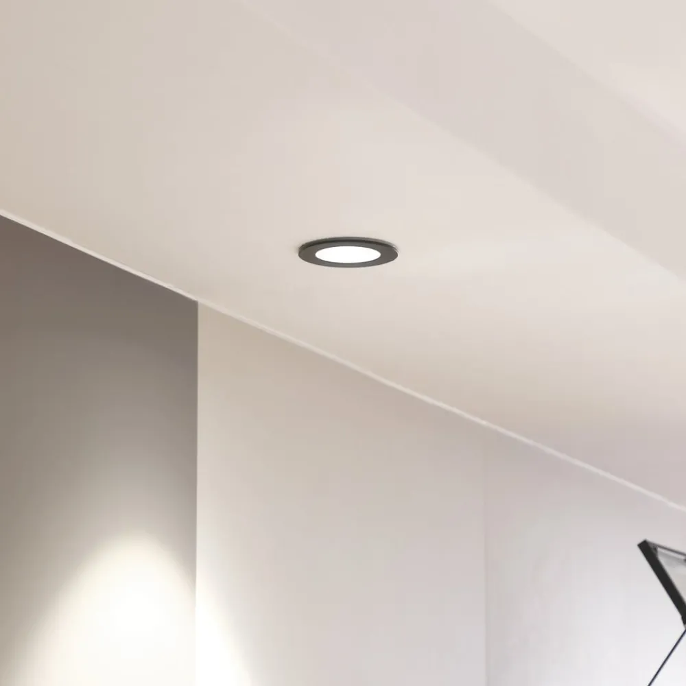 Arcchio Arbejdsrum/Kontor|Indbygningsspots > LED-downlight Aryx, sort, 4.000K