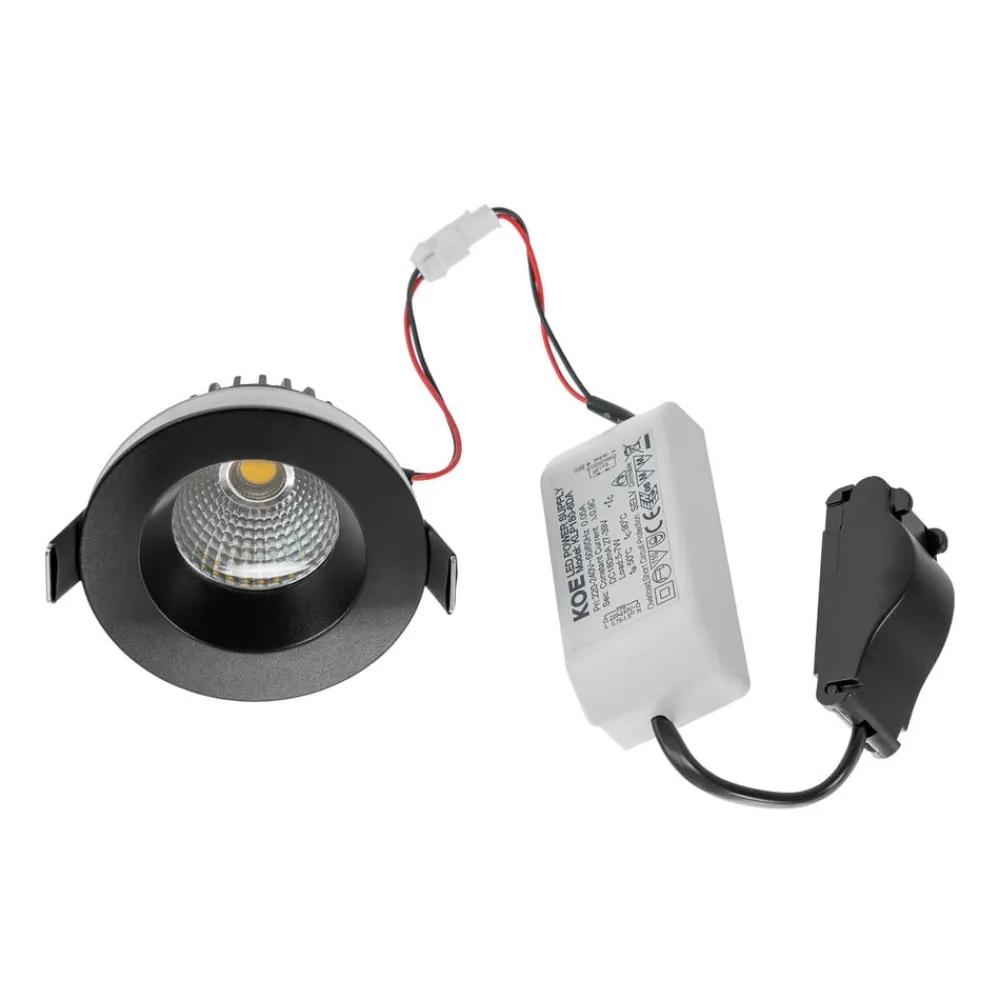 Arcchio Arbejdsrum/Kontor|Indbygningsspots > LED-downlight Aryx, sort, 4.000K