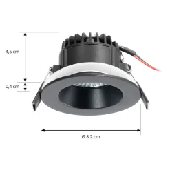 Arcchio Arbejdsrum/Kontor|Indbygningsspots > LED-downlight Aryx, sort, 4.000K