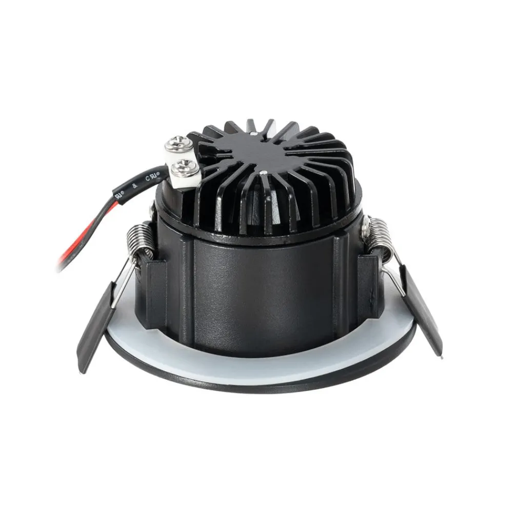 Arcchio Arbejdsrum/Kontor|Indbygningsspots > LED-downlight Aryx, sort, 3.000K