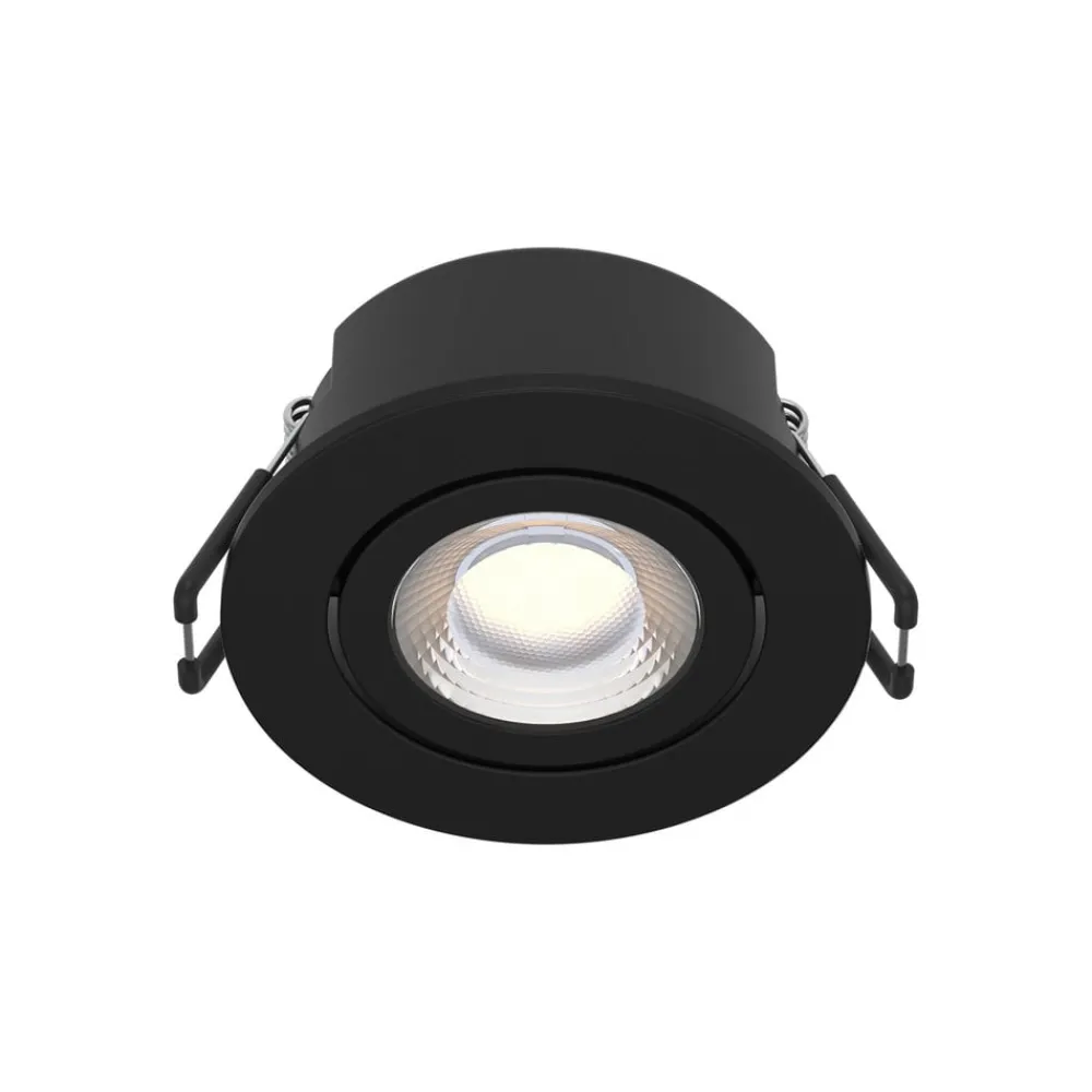 Arcchio Indbygningsspots > LED-downlight Eliar rund sort CCT drejelig