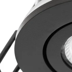 Arcchio Indbygningsspots > LED-downlight Eliar rund sort CCT drejelig