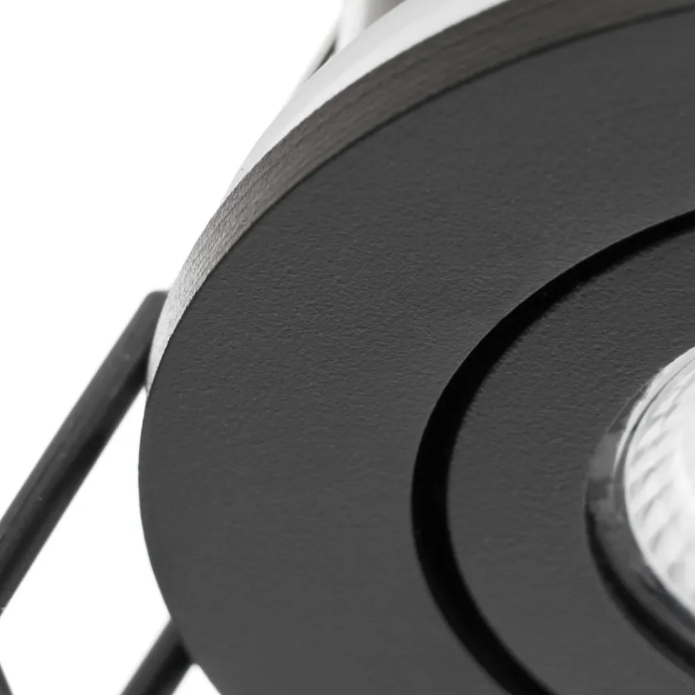 Arcchio Indbygningsspots > LED-downlight Eliar rund sort CCT drejelig