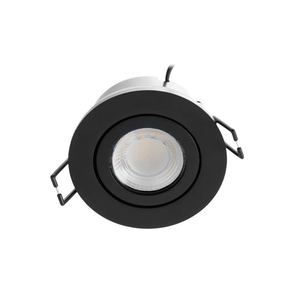Arcchio Indbygningsspots > LED-downlight Eliar rund sort CCT drejelig