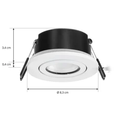 Arcchio Arbejdsrum/Kontor|Indbygningsspots > LED-downlight Eliar rund hvid CCT drejelig