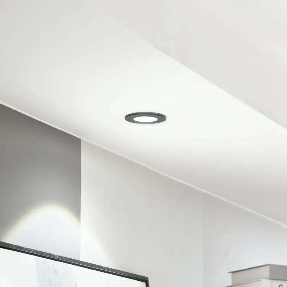 Arcchio Indbygningsspots > LED-downlight Lirin, sort, 4.000K