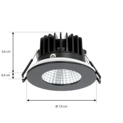 Arcchio Indbygningsspots > LED-downlight Lirin, sort, 4.000K