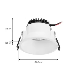 Loftlamper|Pendellamper ^ Arcchio LED-downlight Niria, hvid, 2.700K