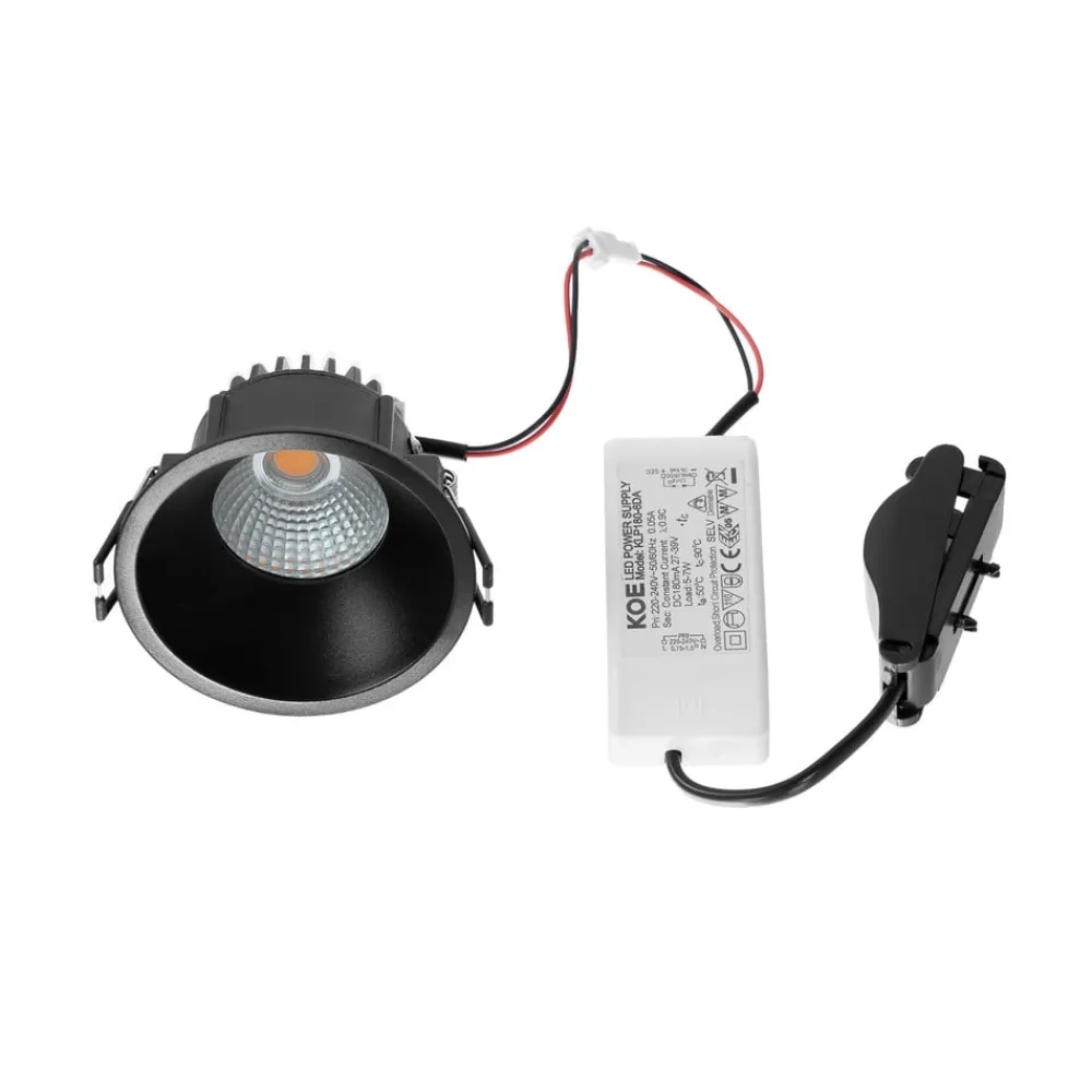 Arcchio Arbejdsrum/Kontor|Loftlamper > LED-downlight Niria, sort, 2.700K