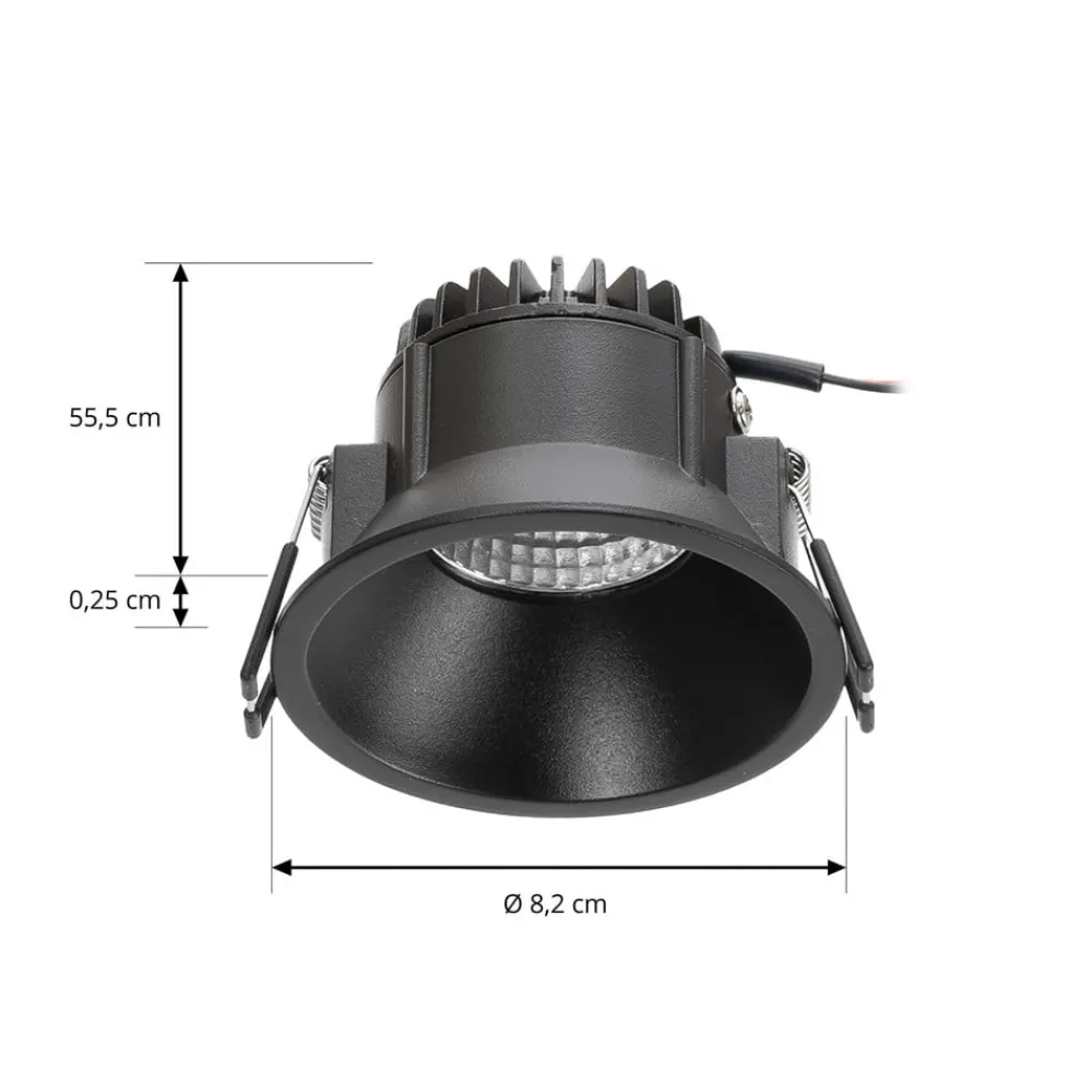 Arcchio Arbejdsrum/Kontor|Loftlamper > LED-downlight Niria, sort, 2.700K