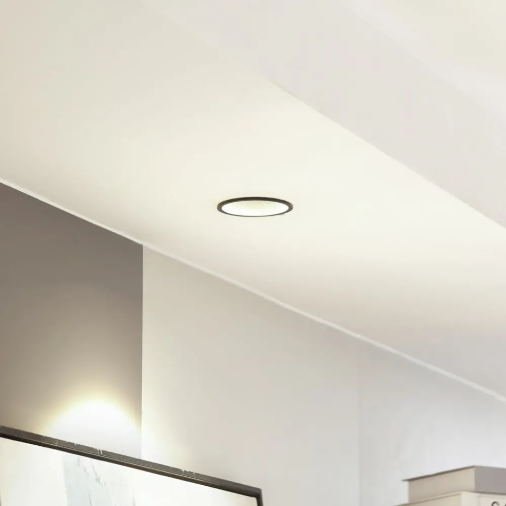 Arcchio Arbejdsrum/Kontor|Indbygningsspots > LED-downlight Niria, sort, 3.000K