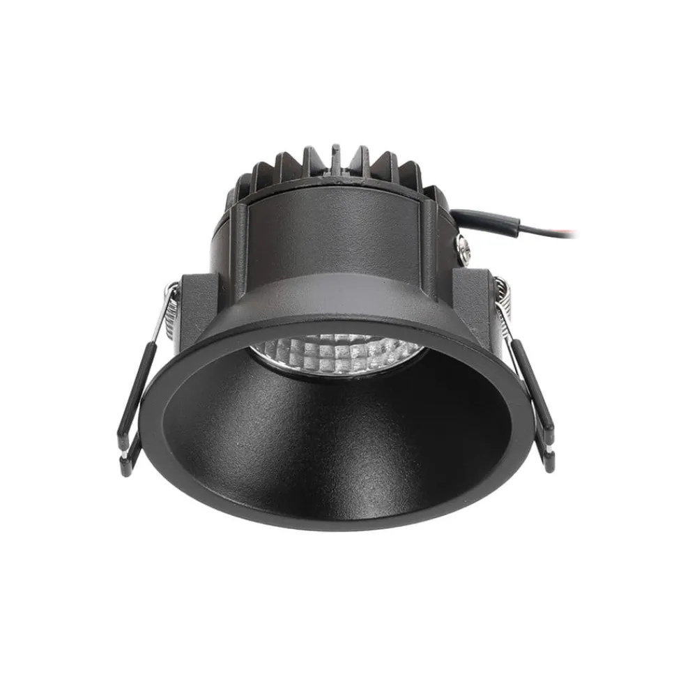 Arcchio Arbejdsrum/Kontor|Indbygningsspots > LED-downlight Niria, sort, 3.000K