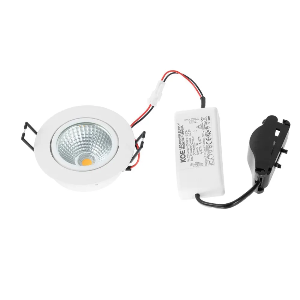Arcchio Indbygningsspots > LED-downlight Zarik, hvid, 3.000K
