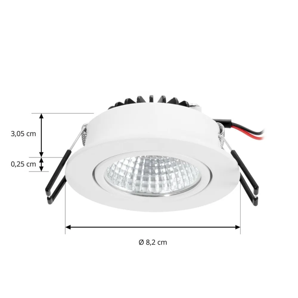 Arcchio Indbygningsspots > LED-downlight Zarik, hvid, 3.000K