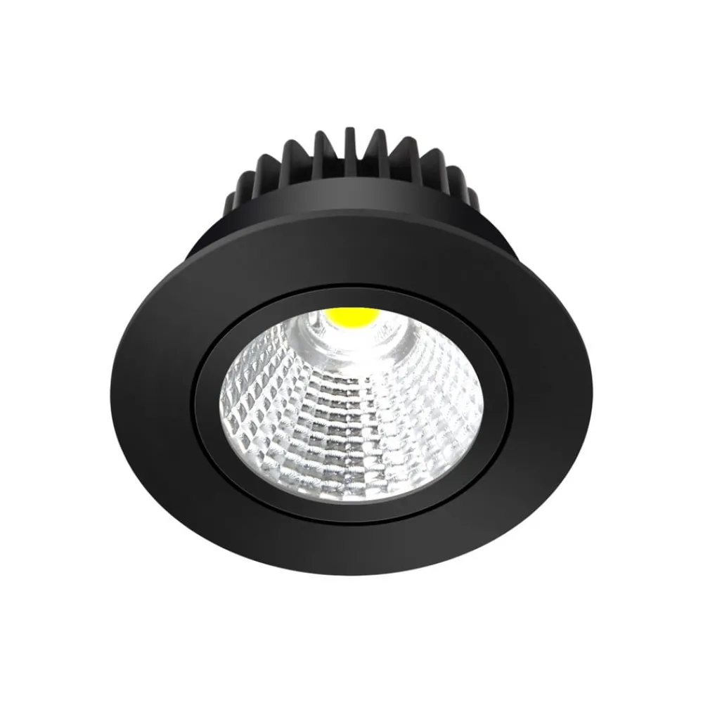 Arbejdsrum/Kontor|Indbygningsspots ^ Arcchio LED-downlight Zarik, sort, 4.000K