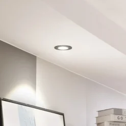 Arbejdsrum/Kontor|Indbygningsspots ^ Arcchio LED-downlight Zarik, sort, 4.000K
