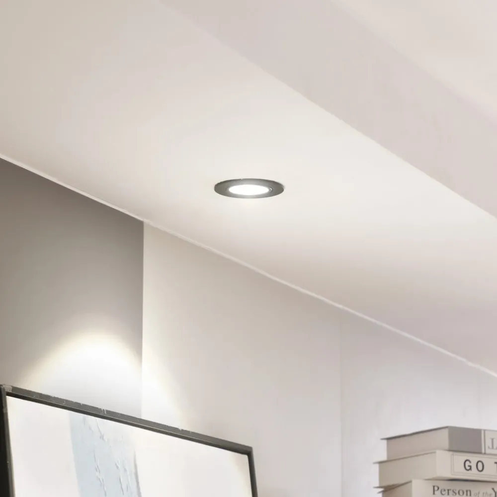 Arbejdsrum/Kontor|Indbygningsspots ^ Arcchio LED-downlight Zarik, sort, 4.000K