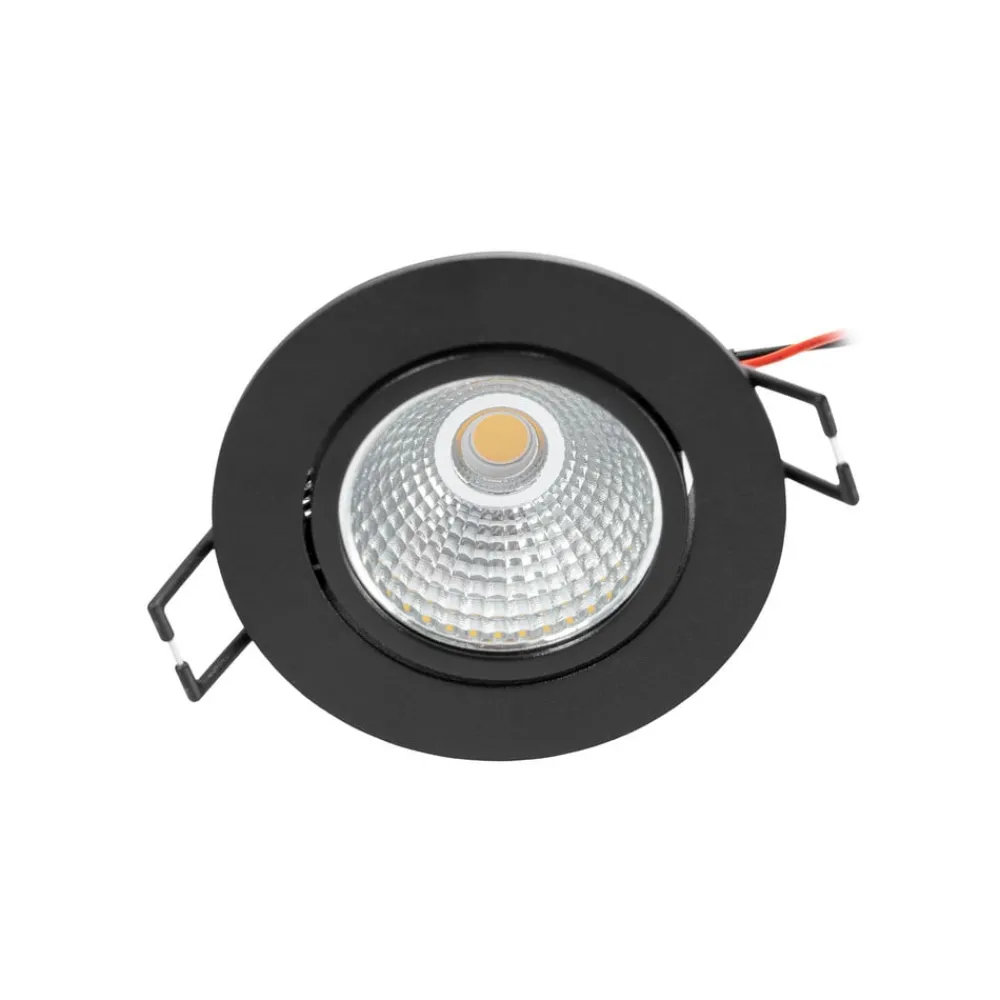 Arbejdsrum/Kontor|Indbygningsspots ^ Arcchio LED-downlight Zarik, sort, 4.000K